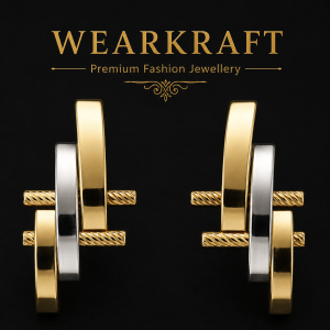 Premium Dual-Tone Geometric Earrings