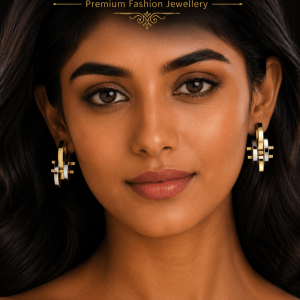 Premium Dual-Tone Geometric Earrings