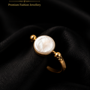 Gold-Tone Pearl Statement Ring