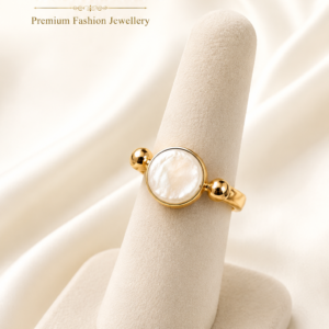 Gold-Tone Pearl Statement Ring