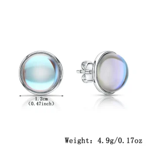 925 Sterling Silver With Platinum Plated Pearl Stud Earrings