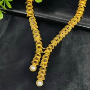 Premium Gold-Tone Pearl Jewellery Combo Set