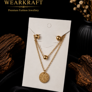Silver-Tone Layered Ball & Textured Pendant Necklace