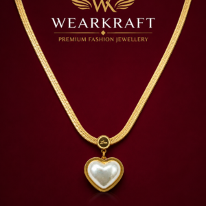 Pearl Heart Pendant Gold-Tone Necklace