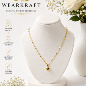 Gold-Tone Heart Pendant Necklace
