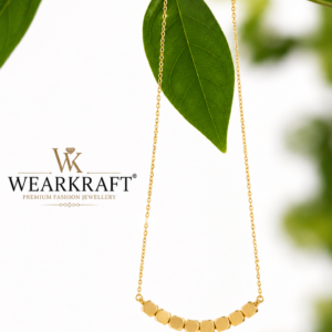 Minimal Geometric Bead Gold-Tone Necklace