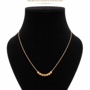 Minimal Geometric Bead Gold-Tone Necklace