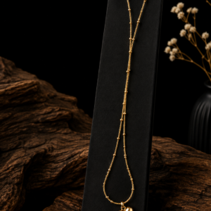 Gold-Tone Heart Pendant Y-Style Necklace