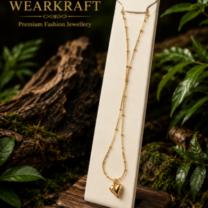 Gold-Tone Heart Pendant Y-Style Necklace
