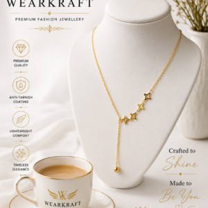 Butterfly Charm Y-Drop Gold-Tone Necklace