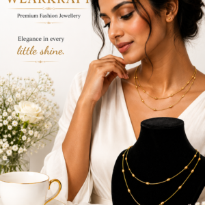 Double-Layer Beaded Gold-Tone Chain Necklace