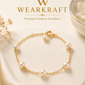 Classic Pearl Gold-Tone Chain Bracelet