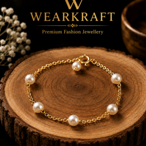 Classic Pearl Gold-Tone Chain Bracelet
