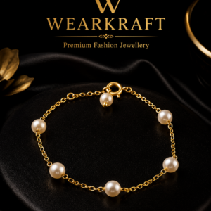 Gold-Tone Pearl Station Bracelet