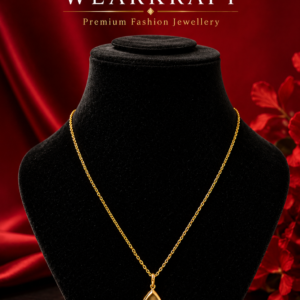 Golden Teardrop Star Pendant Necklace