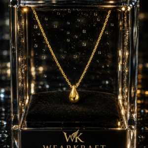 Golden Teardrop Pendant Necklace