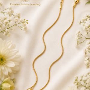 Golden Ball Pendant Snake Chain Necklace