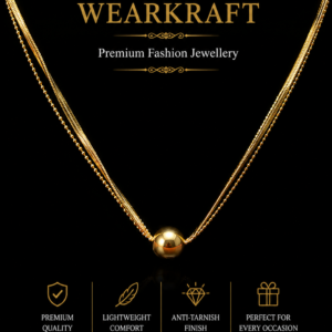 Layered Golden Ball Pendant Necklace