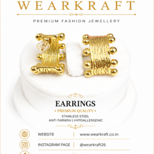 Golden Textured Earrings