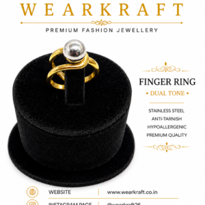 Dual-Tone Silver Orb Statement Finger Ring