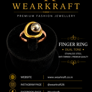 Dual-Tone Orbital Statement Finger Ring