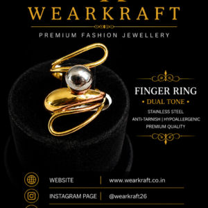 Dual-Tone Abstract Orb Statement Finger Ring