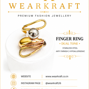 Dual-Tone Abstract Orb Statement Finger Ring