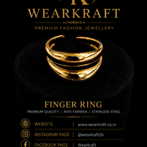 Golden Double-Band Adjustable Finger Ring