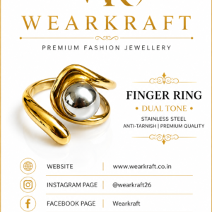 Dual-Tone Orbital Statement Finger Ring