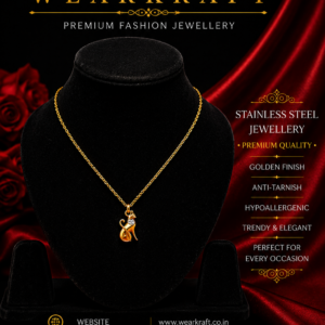 Golden Cat Pendant Necklace