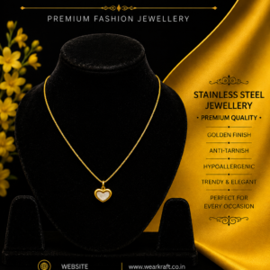 Golden Heart Pendant Necklace