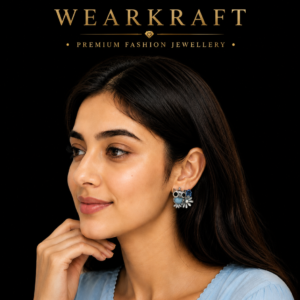 Owl-Inspired Floral Crystal Stud Earrings