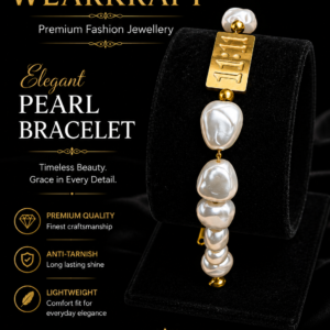 Elegant Baroque Pearl & Gold-Tone Bracelet