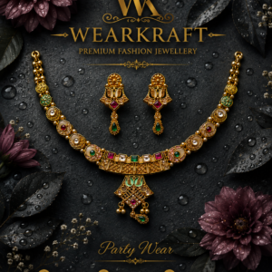 Multicolour Traditional Necklace & Earrings Set