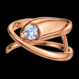 Rose Gold 925 Sterling Silver Solitaire Ring