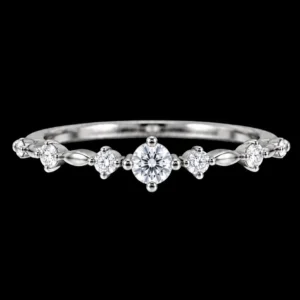 Elegant Minimalist AD Stone 925 Silver Finger Ring