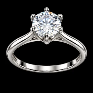 Classic Solitaire AD Stone 925 Silver Finger Ring
