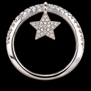 Twinkling Star Charm AD Stone 925 Silver Finger Ring