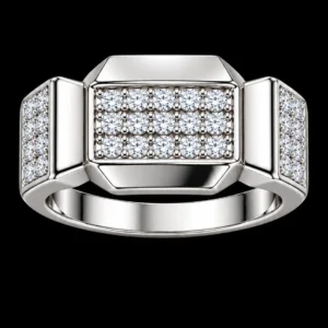 Royal Rectangular AD Stone 925 Silver Finger Ring