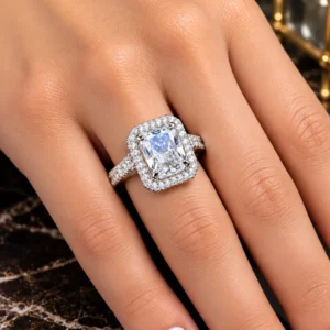 Silver Finger Ring with AD Stone