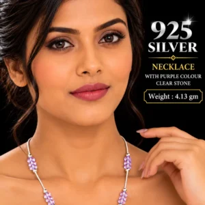 925 Sterling Silver Necklace – Purple